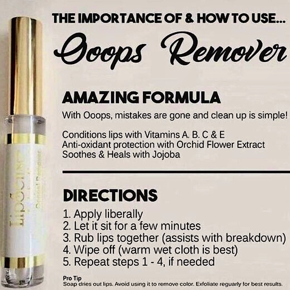 LipSense Ooops! Lip Color Remover NEW Oops Lipstick Mistake Corrector Made in US - Picture 5 of 5